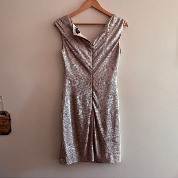 Ralph Lauren Shimmering Gold-Silver Mini Dress - Picture 2 of 3